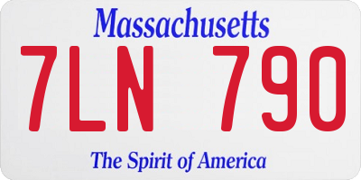 MA license plate 7LN790