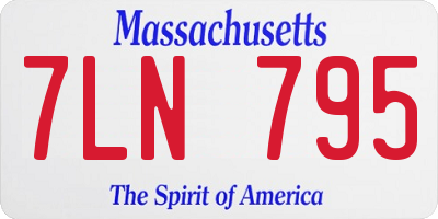 MA license plate 7LN795