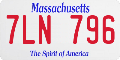 MA license plate 7LN796