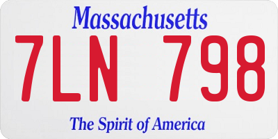 MA license plate 7LN798
