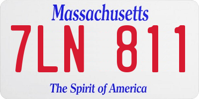 MA license plate 7LN811