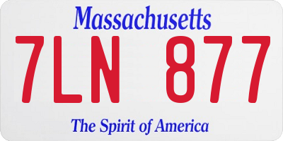 MA license plate 7LN877
