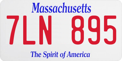 MA license plate 7LN895