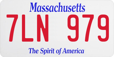 MA license plate 7LN979