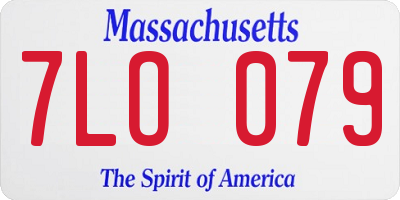 MA license plate 7LO079