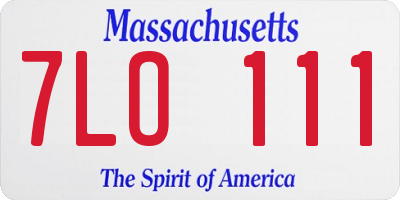 MA license plate 7LO111
