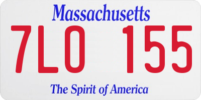 MA license plate 7LO155