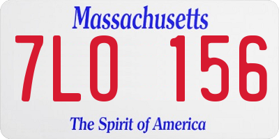 MA license plate 7LO156