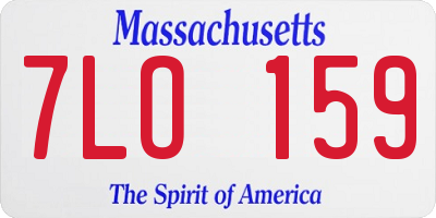 MA license plate 7LO159