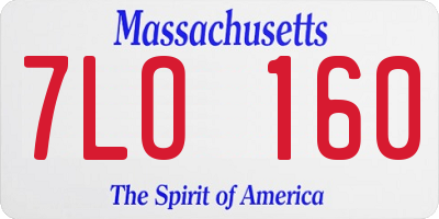 MA license plate 7LO160