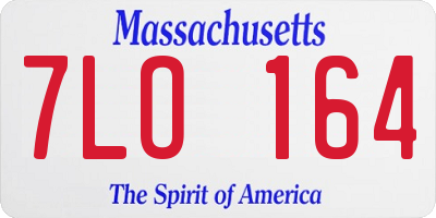MA license plate 7LO164