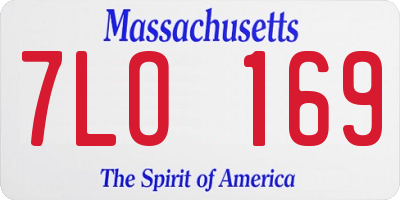 MA license plate 7LO169