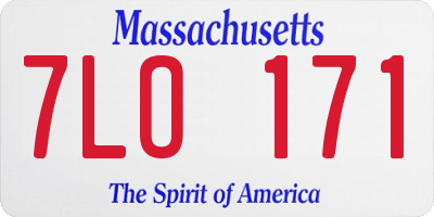 MA license plate 7LO171