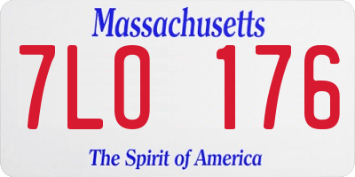 MA license plate 7LO176
