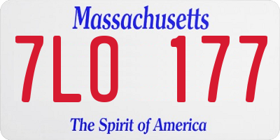 MA license plate 7LO177