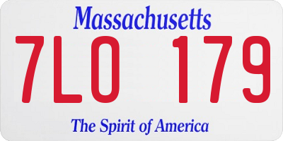 MA license plate 7LO179