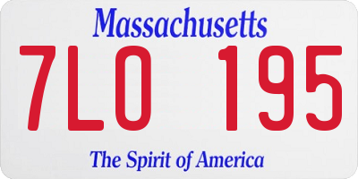 MA license plate 7LO195