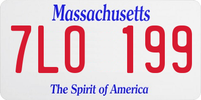 MA license plate 7LO199