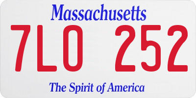MA license plate 7LO252