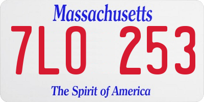 MA license plate 7LO253