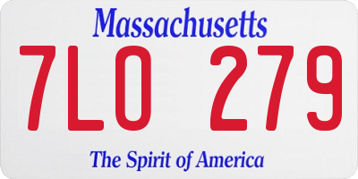 MA license plate 7LO279