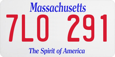 MA license plate 7LO291