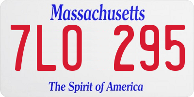 MA license plate 7LO295