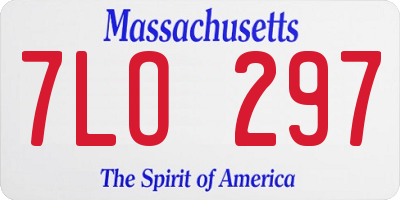 MA license plate 7LO297