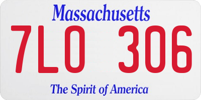 MA license plate 7LO306