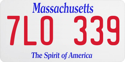 MA license plate 7LO339