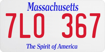 MA license plate 7LO367