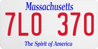 MA license plate 7LO370