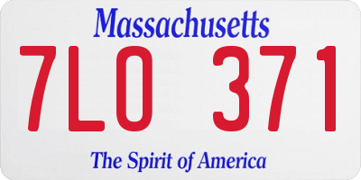 MA license plate 7LO371