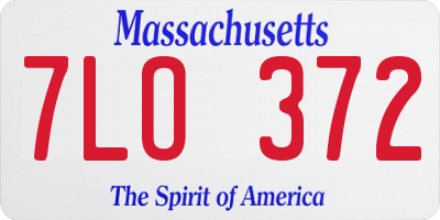 MA license plate 7LO372