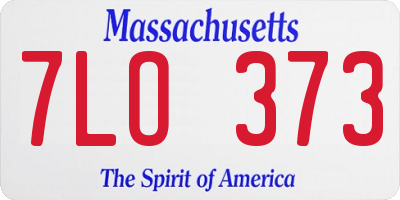 MA license plate 7LO373