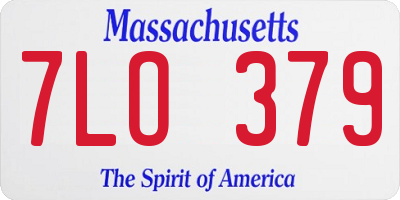 MA license plate 7LO379