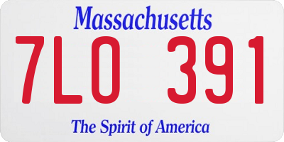 MA license plate 7LO391