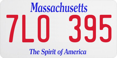MA license plate 7LO395