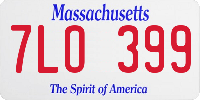 MA license plate 7LO399