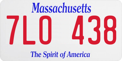 MA license plate 7LO438