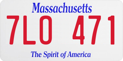 MA license plate 7LO471