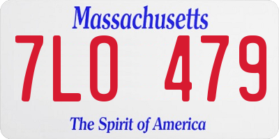 MA license plate 7LO479