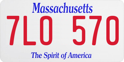 MA license plate 7LO570