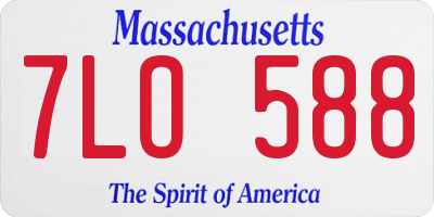 MA license plate 7LO588