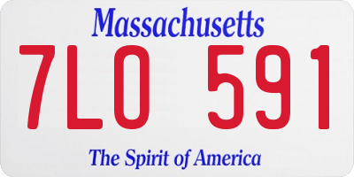 MA license plate 7LO591