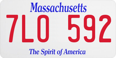 MA license plate 7LO592