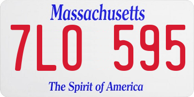 MA license plate 7LO595