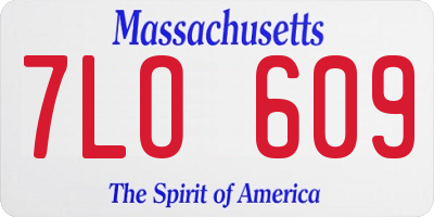 MA license plate 7LO609