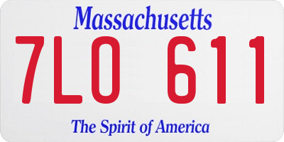 MA license plate 7LO611