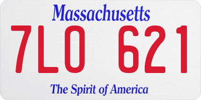 MA license plate 7LO621